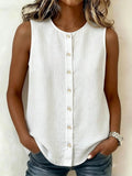 Women's Crew Neck Sleeveless Vest