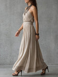 Women's Simple Asymmetric Shoulder Dress