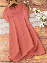 Casual & Elegant Cutout Lace-paneled Dress