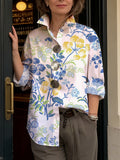 Women's Retro Flowers Casual Shirt
