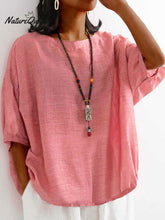 Women Solid Color Loose T-shirt