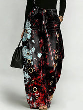 Colorful Graffiti Decorative Patterns Women's Casual Denim Pants