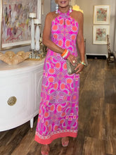 Stylish Artistic Print Sleeveless Cotton Dress