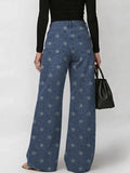 Women's Vintage Star Print Casual Fashion Cutout Jeans