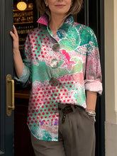 Women's Colorful Flowers Print Shirt