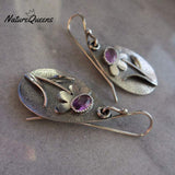 Three-Dimensional Floral Retro Earrings