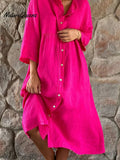 Women's Cotton & LinenCasual Long Dress