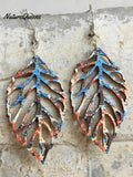 Vintage Colorful Bohemian Wood Earrings