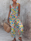 Women's Floral Print Casual Jumpsuit