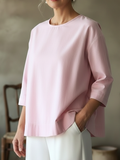Elegant Backless Design 100% Cotton Shirt Top