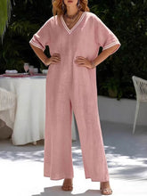 Women's Solid-Color Wide-Leg Jumpsuit