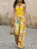 Women's Retro Fashion Art Stylish Casual Top And Pants Cotton Linen Suits