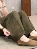 Casual Linen And Cotton Trousers