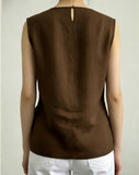 Women's Stylish & Simple Irregular Sleeveless Versatile T-shirt Top