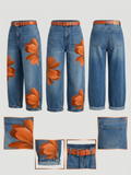 Casual Artistic-print Jeans