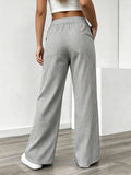 Women's Casual Striped Loose Wide-leg Trousers