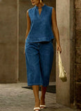 Women's casual denim suit