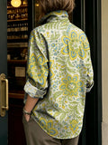 Women's Colorful Flowers Print Shirt