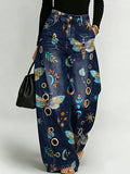 Colorful Dragonfly Decorative Pattern Women's Denim Pants