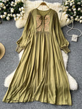 Women's Loose-fit Vacation-style Embroidered Dress