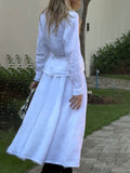 Women's Elegant Cotton-linen Shirt And Skirt Two-piece Set