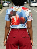Casual Artistic-print Cotton T-shirt