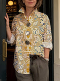 Women's Retro Flowers Casual Shirt