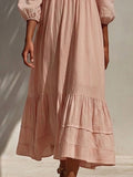 Floral Embroidered Off-shoulder Tiered Midi Dress
