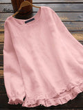 Women'sPlain ColorCasualTop