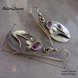 Three-Dimensional Floral Retro Earrings
