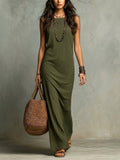 Loose And Elegant Chiffon Top And Sleeveless Cotton Dress Two-piece Set