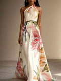 Women's Printed Maxi Vacation Sleeveless Dress