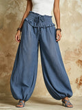 Women's Comfortable Art Casual Elastic Waist Stylish Cotton Linen Pants