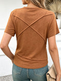 Women's Solid-color Casual Short-sleeve T-shirt