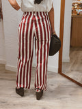Women's Retro Striped Casual Pants