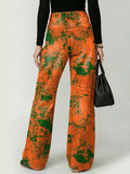 Colorful Graffiti Decorative Patterns Women's Casual Denim Pants