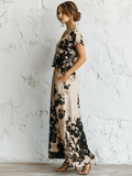 Artistic Ink-wash Print Cotton Two-piece Set