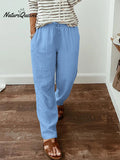 Women'sCotton And Linen Casual Pants