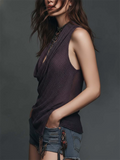 Sexy Cowl-neck Knit Top
