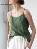 Women's Casual Loose Cotton Linen Suspender Top